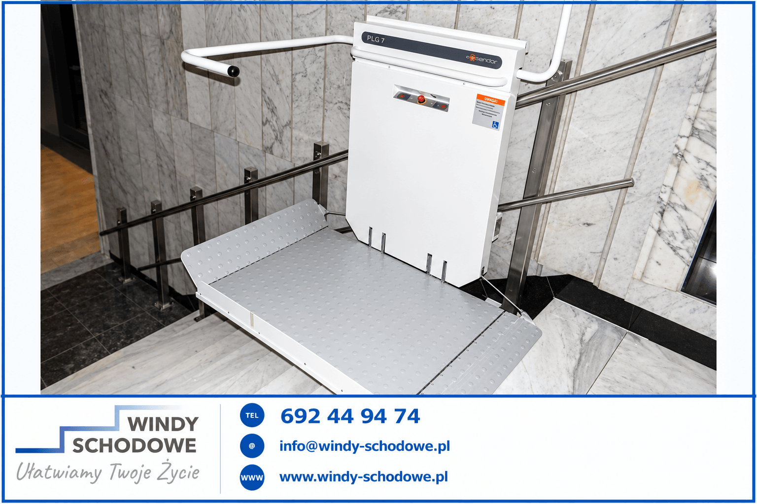 platforma schodowa Ascendor na schodach